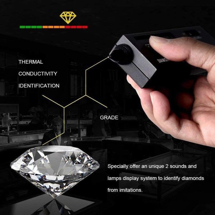 Diamond Selector ll with LED Indicator, DC 9V Battery(Black) - Metal Detector by buy2fix | Online Shopping UK | buy2fix