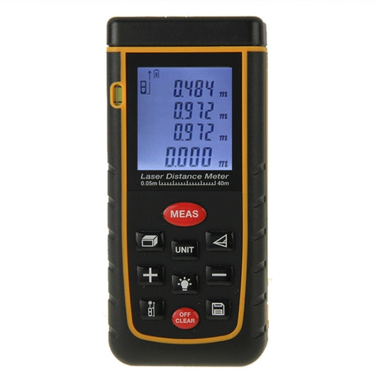 RZ-A40 1.9 inch LCD 40m Hand-held Laser Distance Meter with Level Bubble - Laser Rangefinder by buy2fix | Online Shopping UK | buy2fix