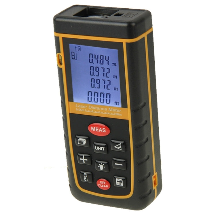 RZ-A60 1.9 inch LCD 60m Hand-held Laser Distance Meter with Level Bubble - Laser Rangefinder by buy2fix | Online Shopping UK | buy2fix