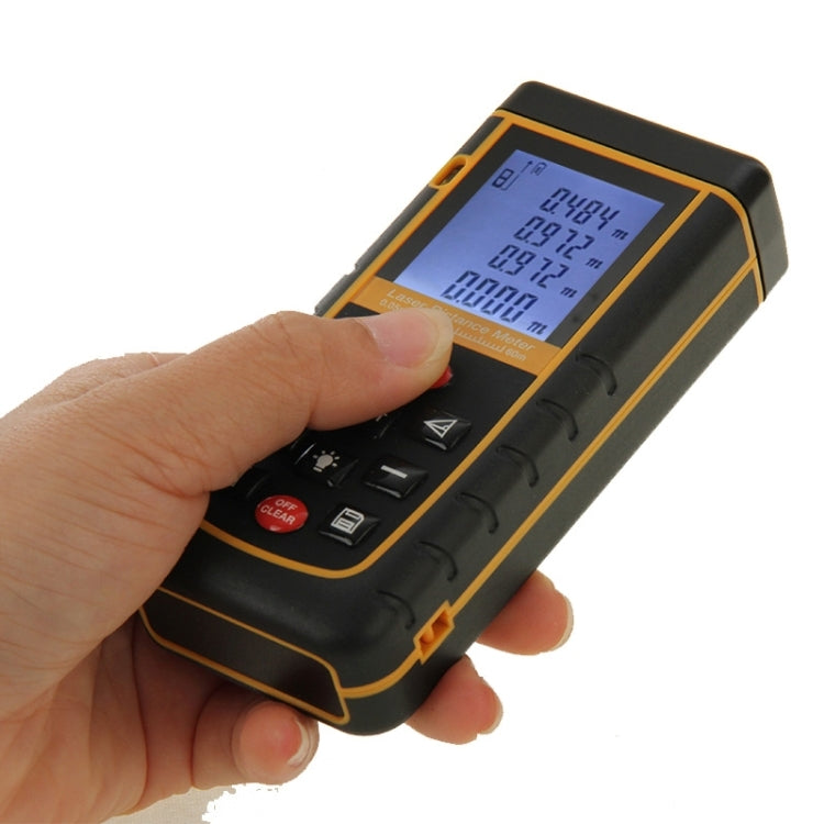 RZ-A60 1.9 inch LCD 60m Hand-held Laser Distance Meter with Level Bubble - Laser Rangefinder by buy2fix | Online Shopping UK | buy2fix