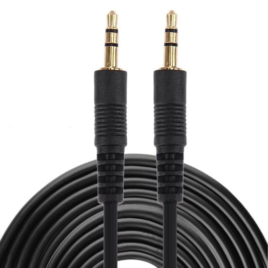 Aux Cable, 3.5mm Male Mini Plug Stereo Audio Cable, Length: 10m (Black + Gold Plated Connector) by buy2fix