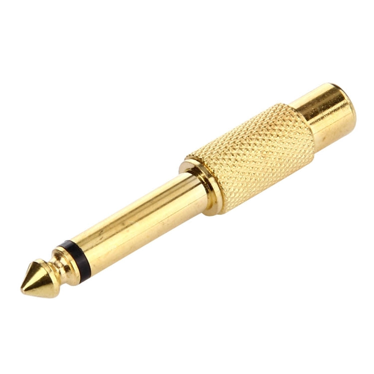 Gold Plated 6.35mm Memo Male to RCA Headphone Jack Adapter by buy2fix