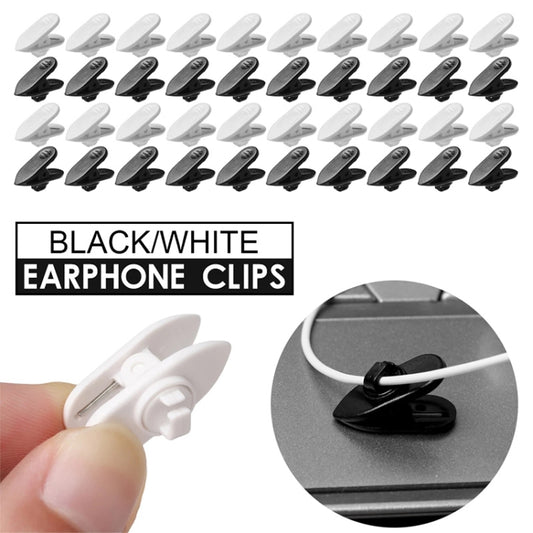 1000pcs Rotary Headphone Cable Clip Clamp Holder Mount Collar Clothes(White) by buy2fix