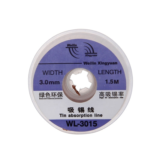WL-3015 1.5m Soldering Tin Absorption Wire, Width: 3.0mm by WLXY