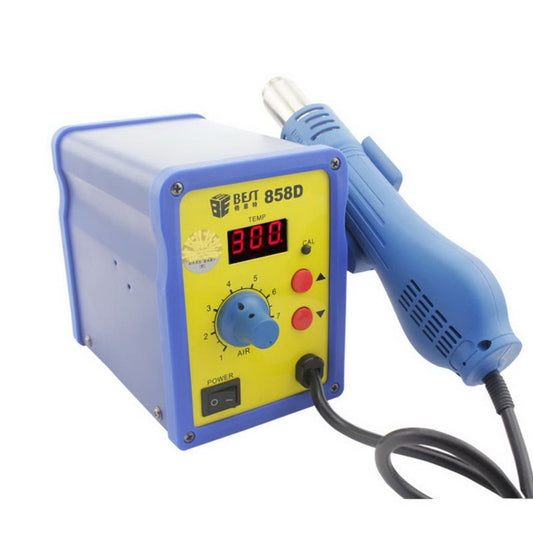 BEST BST-858D AC 220V 50Hz 650W LED Displayer Adjustable Temperature Unleaded Hot Air Gun with Helical Wind(Blue) by BEST