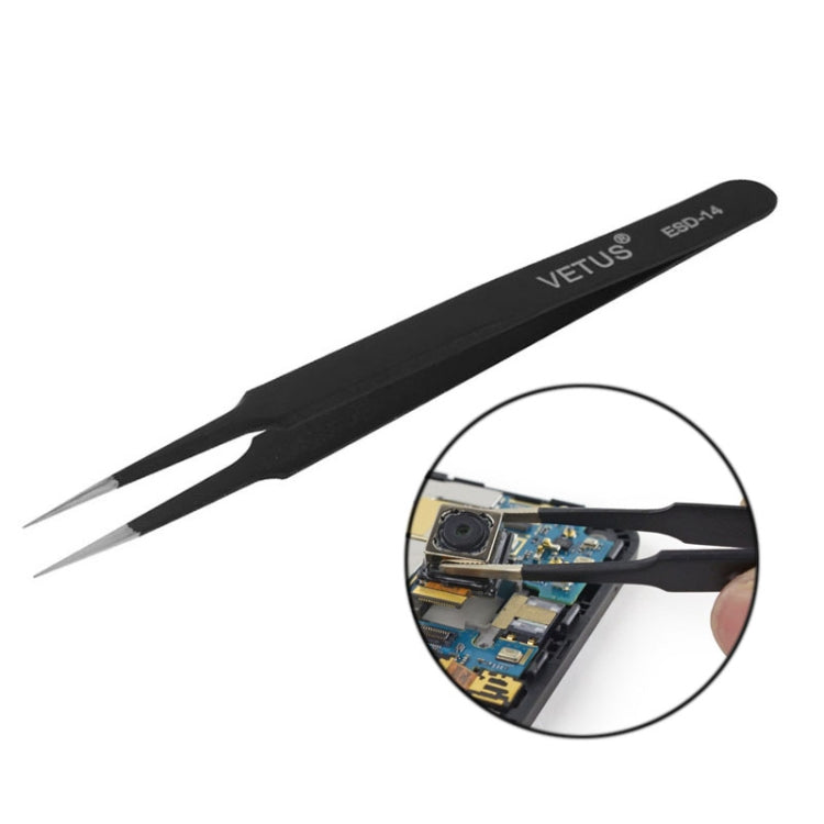 ESD-14 Anti-Static Tweezers - Tweezers by VETUS | Online Shopping UK | buy2fix