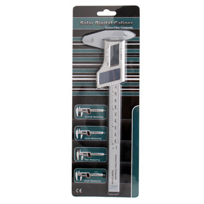 150mm solar LCD Digital Vernier Caliper / Micrometer, Carbon Fiber Composite by buy2fix