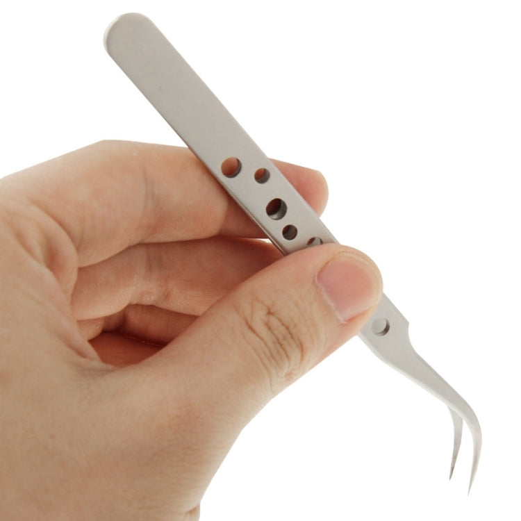 High-Hardness Anti-Magnetic Anti-Acid Steel Curved Tweezers - Tweezers by buy2fix | Online Shopping UK | buy2fix