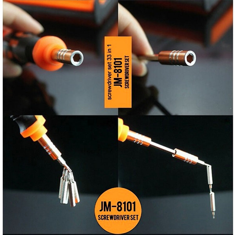 JAKEMY JM-8101 33 in 1 Screwdriver Bit Set with Tweezers & Extension Bar - Screwdriver Tools by JAKEMY | Online Shopping UK | buy2fix
