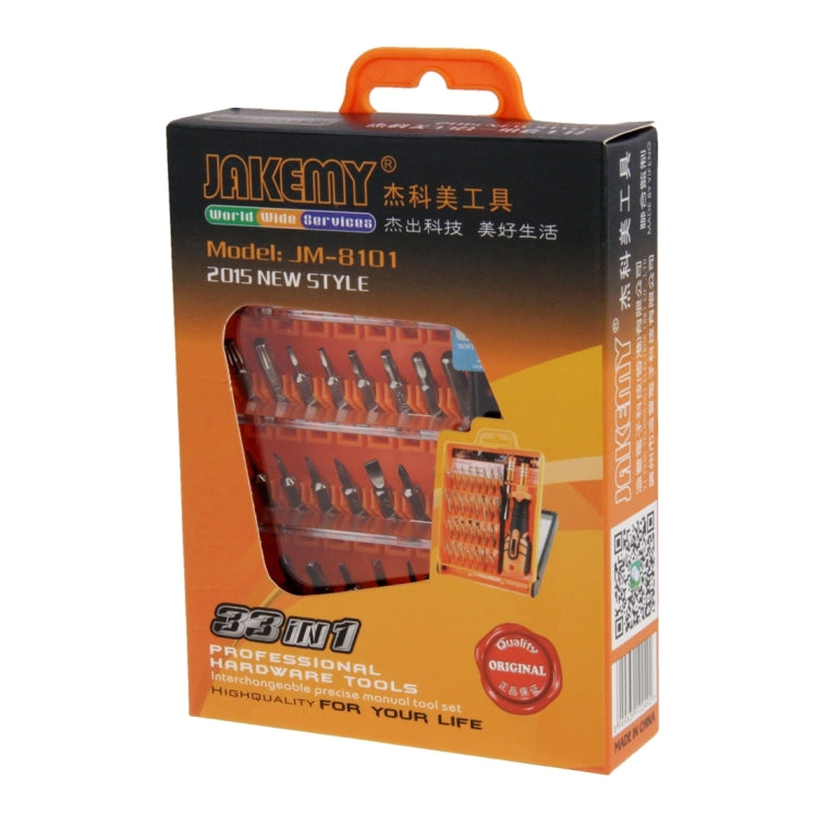JAKEMY JM-8101 33 in 1 Screwdriver Bit Set with Tweezers & Extension Bar - Screwdriver Tools by JAKEMY | Online Shopping UK | buy2fix