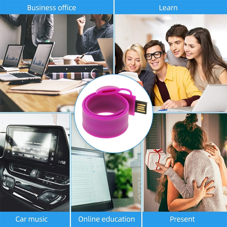 Silicone Bracelet USB Flash Disk with 16GB Memory(Purple) by buy2fix