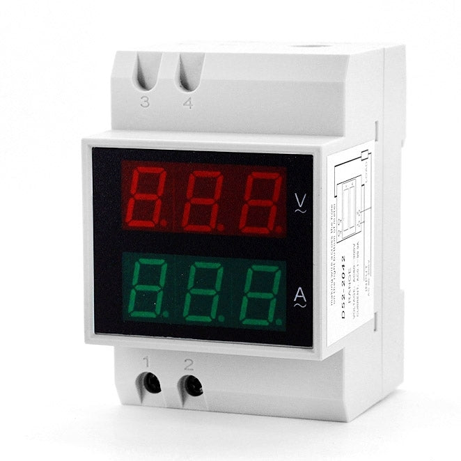 D52-2042 0.5 inch LED Digit Display Voltmeter Ammeter 2 in 1 - Current & Voltage Tester by buy2fix | Online Shopping UK | buy2fix