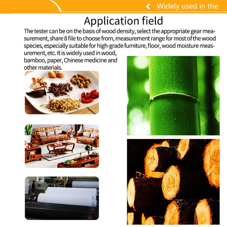 GM630 Digital Wood Moisture Meter with LCD(Orange) - PH & Moisture Meter by buy2fix | Online Shopping UK | buy2fix