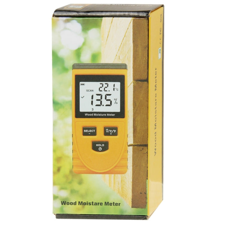 GM630 Digital Wood Moisture Meter with LCD(Orange) - PH & Moisture Meter by buy2fix | Online Shopping UK | buy2fix