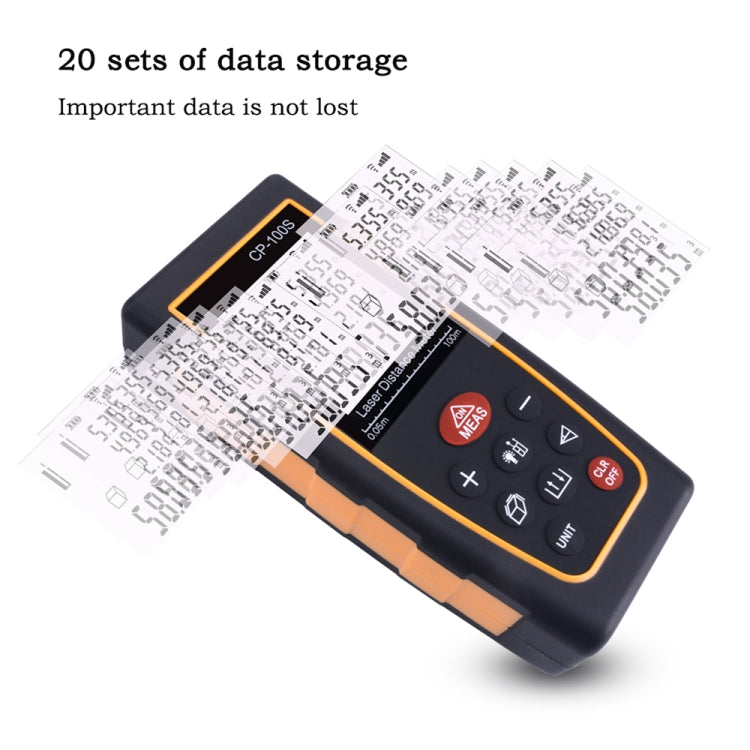 CP-100S Digital Handheld Laser Distance Meter, Max Measuring Distance: 100m - Laser Rangefinder by buy2fix | Online Shopping UK | buy2fix