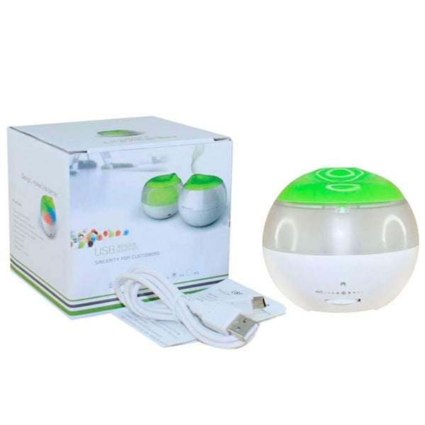 USB Air Humidifier with Mini Red Indicator and Vapour Amount Regulating Switch (White + Green) by buy2fix