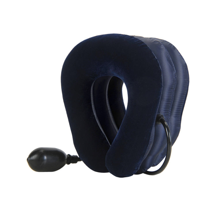 Inflatable Air Cervical Neck Traction Device Soft Head Back Shoulder Neck Ache Massager Headache Pain Relief Relaxation Brace(Dark Blue) - Massage & Relaxation by buy2fix | Online Shopping UK | buy2fix