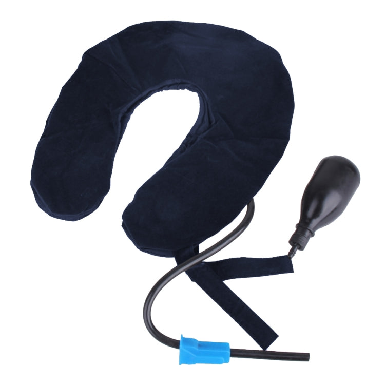 Inflatable Air Cervical Neck Traction Device Soft Head Back Shoulder Neck Ache Massager Headache Pain Relief Relaxation Brace(Dark Blue) - Massage & Relaxation by buy2fix | Online Shopping UK | buy2fix