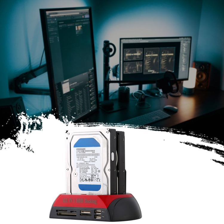 All in 1 Dual 2.5 inch/3.5 inch SATA/IDE HDD Dock Station with Card Reader & Hub by buy2fix
