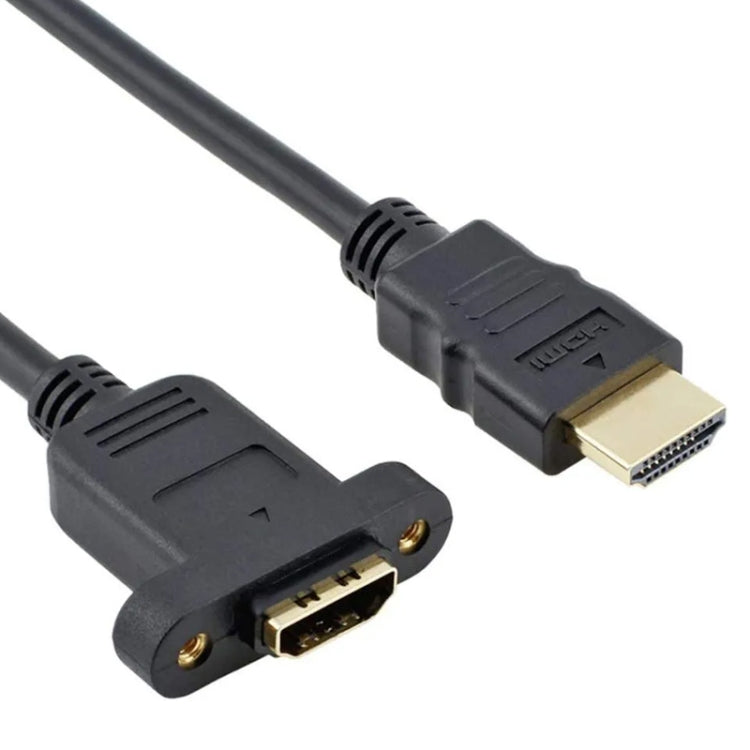 30cm HDMI (Type-A) Male to HDMI (Type-A) Female Adapter Cable with 2 Screw Holes - Cable by buy2fix | Online Shopping UK | buy2fix