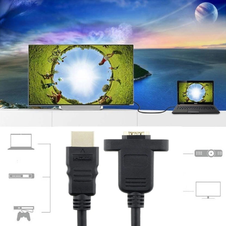 30cm HDMI (Type-A) Male to HDMI (Type-A) Female Adapter Cable with 2 Screw Holes - Cable by buy2fix | Online Shopping UK | buy2fix