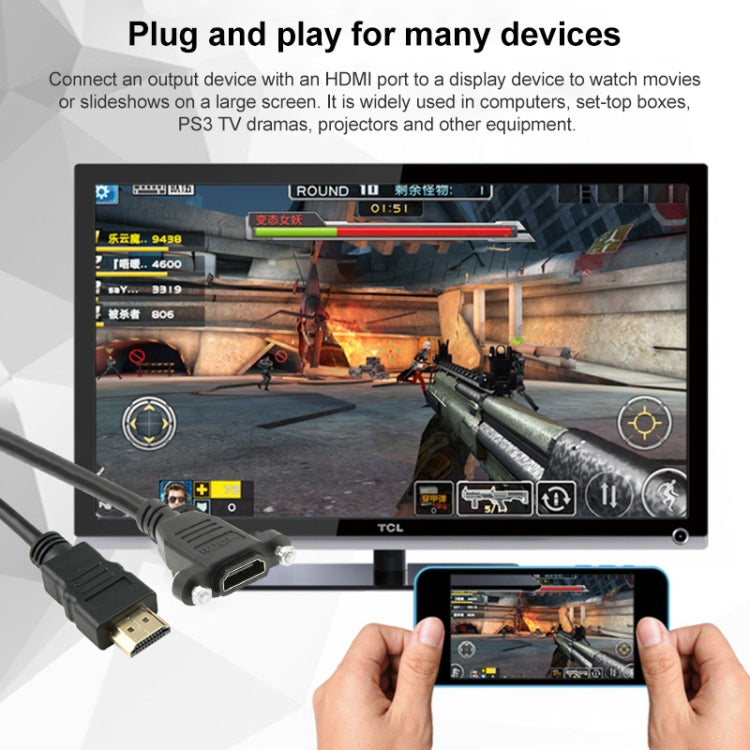 1.5m High Speed HDMI 19 Pin Male to HDMI 19 Pin Female Connector Adapter Cable - Cable by buy2fix | Online Shopping UK | buy2fix