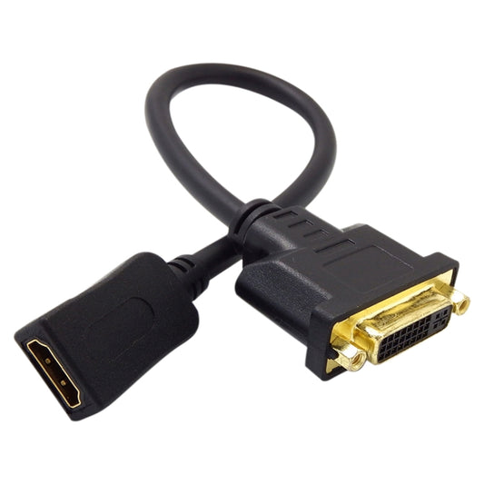 30cm HDMI Female to DVI 24+5 Pin Female Adapater Cable(Black) by buy2fix