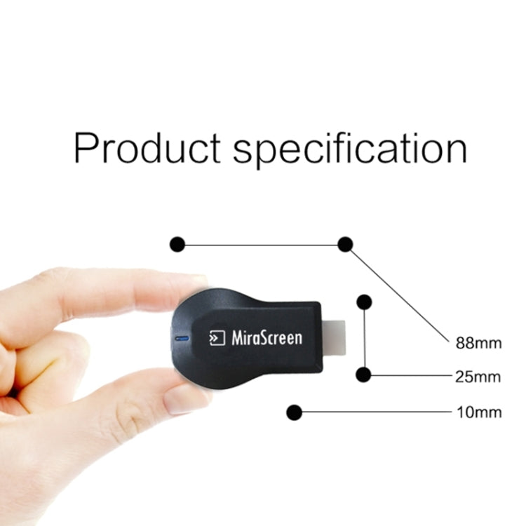 MiraScreen WiFi Display Dongle / Miracast Airplay DLNA Display Receiver Dongle(Black) - Wireless Display Dongle by buy2fix | Online Shopping UK | buy2fix