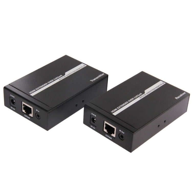 HDMI Extender Over Cat5e / 6, EU Plug (Black) - Amplifier by buy2fix | Online Shopping UK | buy2fix