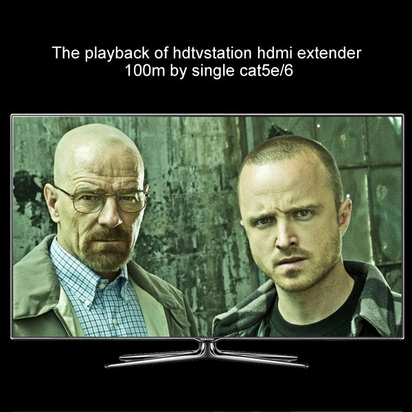 HDMI Extender Over Cat5e / 6, EU Plug (Black) - Amplifier by buy2fix | Online Shopping UK | buy2fix
