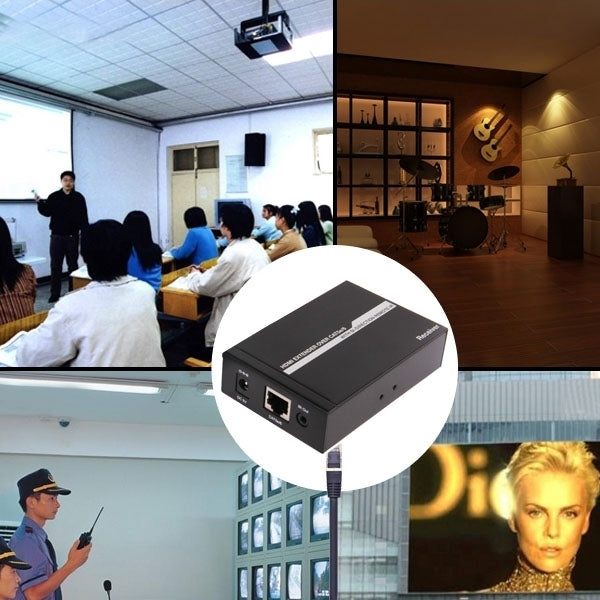 HDMI Extender Over Cat5e / 6, EU Plug (Black) - Amplifier by buy2fix | Online Shopping UK | buy2fix