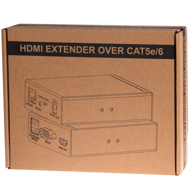 HDMI Extender Over Cat5e / 6, EU Plug (Black) - Amplifier by buy2fix | Online Shopping UK | buy2fix