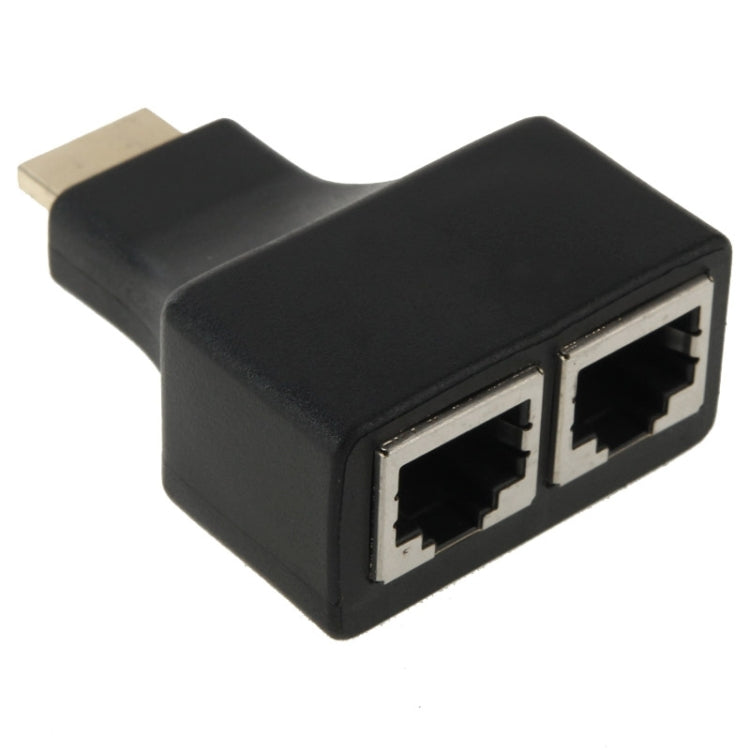 30m HDMI to Dual Port RJ45 Network Cable Extender Over by Cat 5e/6 3D HDTV Up - Amplifier by buy2fix | Online Shopping UK | buy2fix