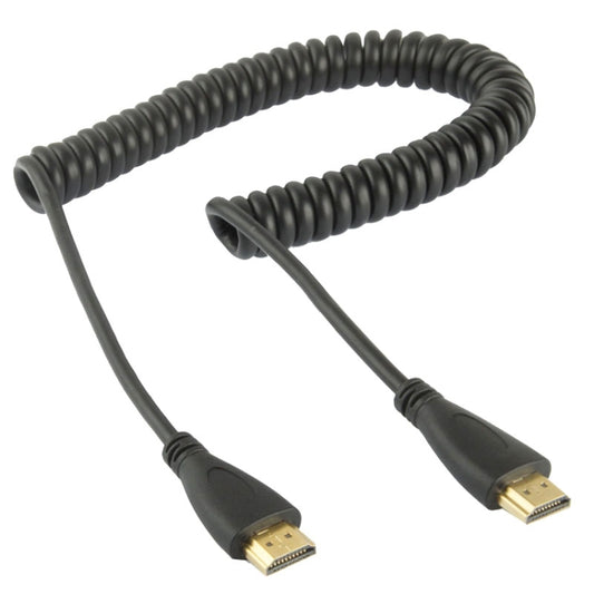 1.4 Version, Gold Plated 19 Pin HDMI Male to HDMI Male Coiled Cable, Support 3D / Ethernet, Length: 60cm (can be extended up to 2m) - Cable by buy2fix | Online Shopping UK | buy2fix
