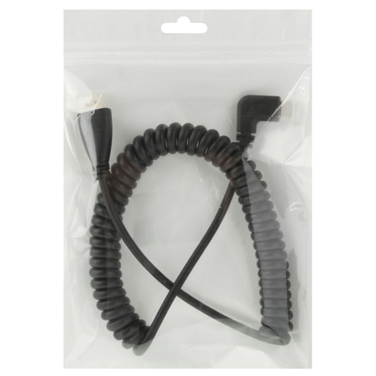 1.4 Version Gold Plated Mini HDMI Male to HDMI Male Coiled Cable, Support 3D / Ethernet, Length: 0.6m-2m - Cable by buy2fix | Online Shopping UK | buy2fix