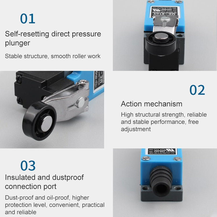 ME-8104 Roller Arm Type Mini Limit Switch(Blue) - Coating Thickness Gauge by buy2fix | Online Shopping UK | buy2fix