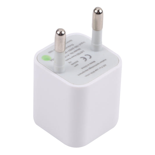 A2165 5V 1A Single USB Interface Mini Travel Charger, EU Plug(White) - USB Charger by buy2fix | Online Shopping UK | buy2fix