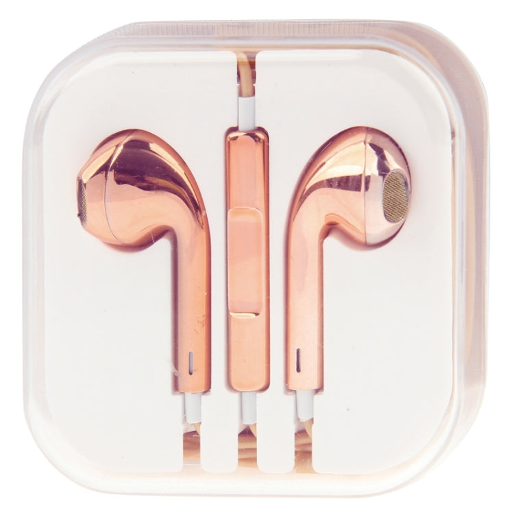 3.5mm Stereo Electroplating Wire Control Earphone for Android Phones / PC / MP3 Player / Laptops(Orange) - In Ear Wired Earphone by buy2fix | Online Shopping UK | buy2fix