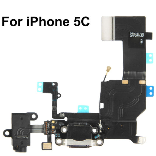 2 in 1 for iPhone 5C (Original Tail Connector Charger + Original Headphone Audio Jack Ribbon) Flex Cable - iPhone 5 Parts by buy2fix | Online Shopping UK | buy2fix