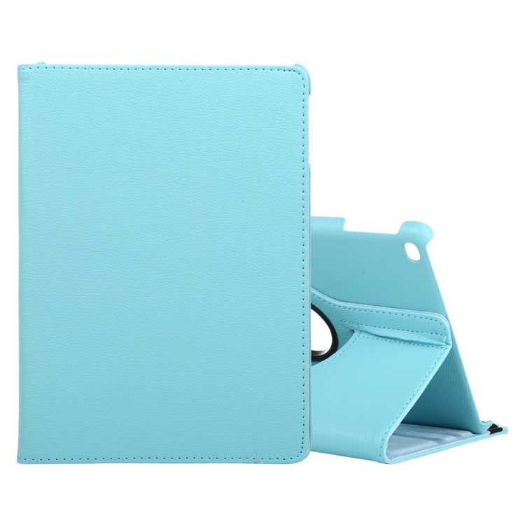 For iPad 9.7 (2018) & iPad 9.7 (2017) & Air 2 & Air 360 Degree Rotation Litchi Texture Leather Case with 2 Gears Holder(Blue) - iPad 9.7 (2018) & (2017) Cases by buy2fix | Online Shopping UK | buy2fix