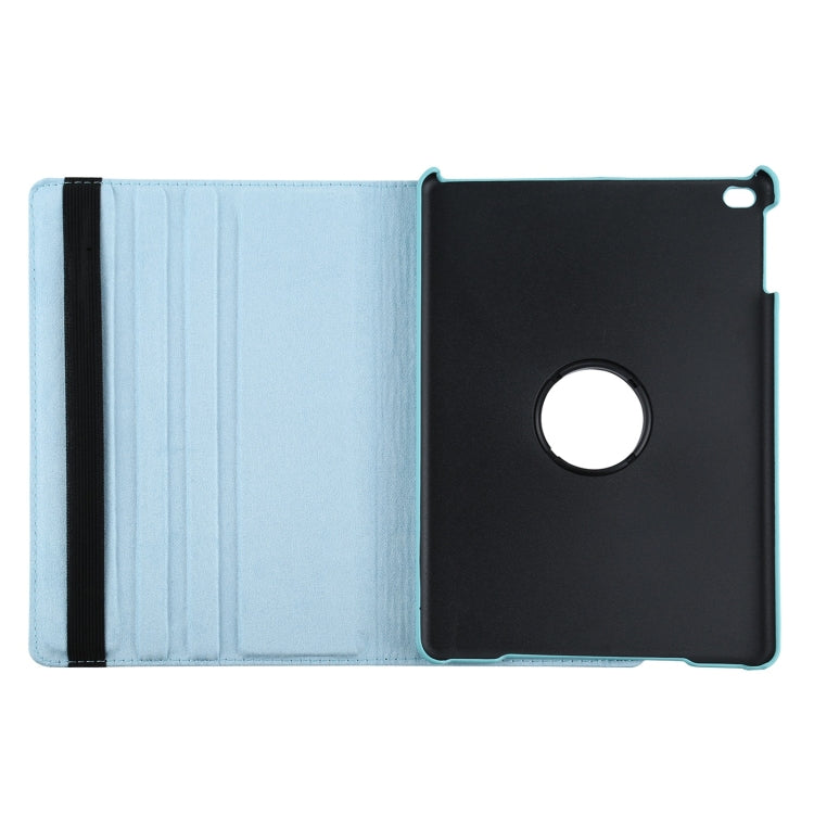 For iPad 9.7 (2018) & iPad 9.7 (2017) & Air 2 & Air 360 Degree Rotation Litchi Texture Leather Case with 2 Gears Holder(Blue) - iPad 9.7 (2018) & (2017) Cases by buy2fix | Online Shopping UK | buy2fix