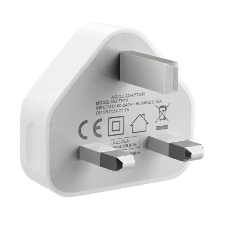5V / 1A (UK Plug) USB Charger Adapter For iPhone, Galaxy, Huawei, Xiaomi, LG, HTC and Other Smart Phones, Rechargeable Devices(White) - USB Charger by buy2fix | Online Shopping UK | buy2fix