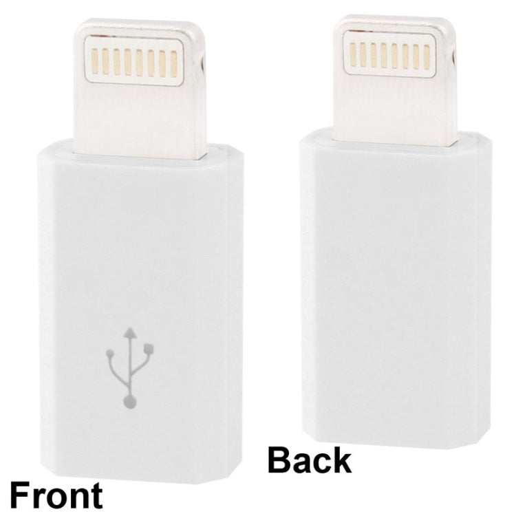 Micro 5 Pin USB to 8 Pin Charge & Data Transfer Adapter(White) - Converter & Adapter by buy2fix | Online Shopping UK | buy2fix