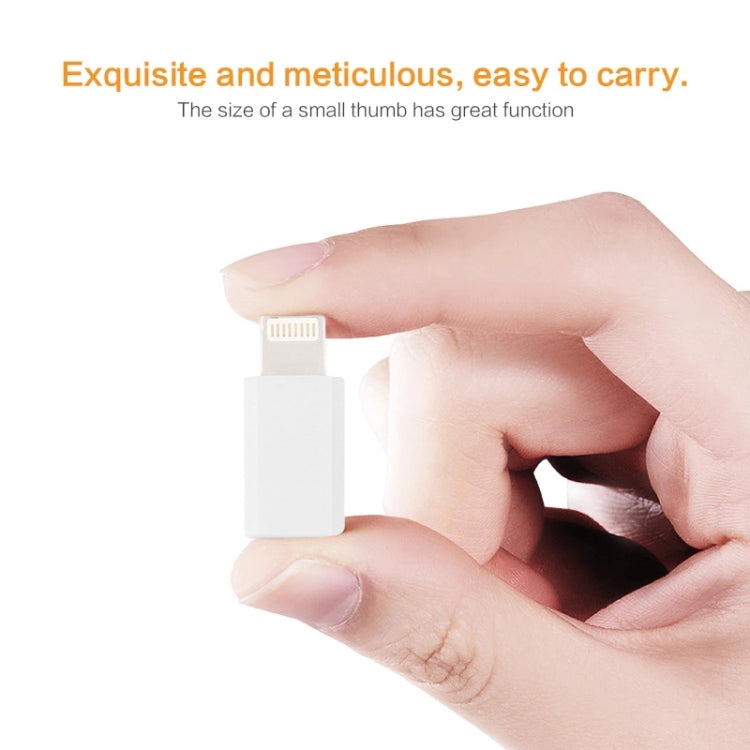 Micro 5 Pin USB to 8 Pin Charge & Data Transfer Adapter(White) - Converter & Adapter by buy2fix | Online Shopping UK | buy2fix