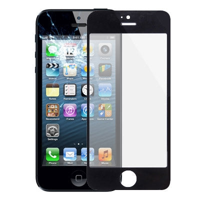 Front Screen Outer Glass Lens for iPhone 5 & 5S(Black) - iPhone 5 Parts by buy2fix | Online Shopping UK | buy2fix