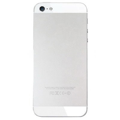OEM Version Back Cover Top & Bottom Glass Lens for iPhone 5(White) by buy2fix