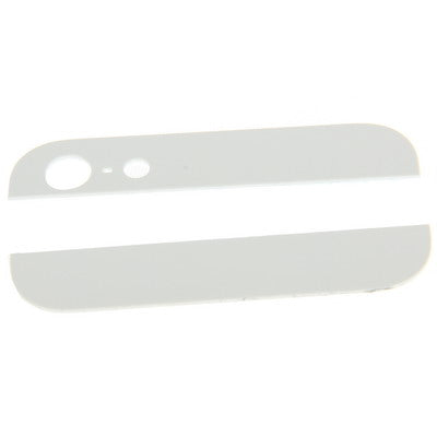 OEM Version Back Cover Top & Bottom Glass Lens for iPhone 5(White) - iPhone 5 Parts by buy2fix | Online Shopping UK | buy2fix