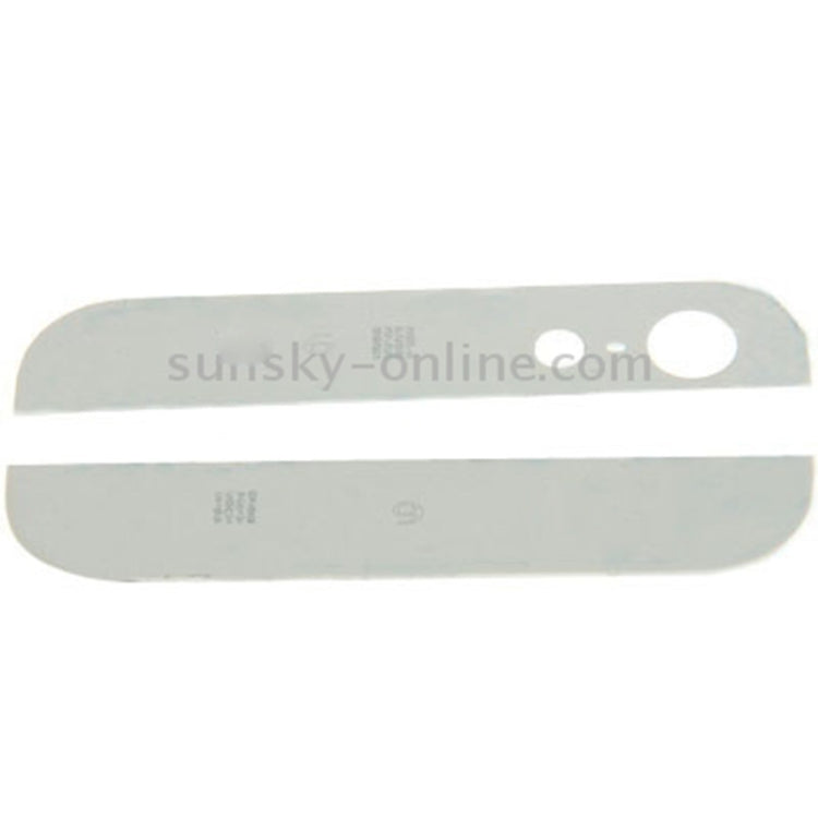 OEM Version Back Cover Top & Bottom Glass Lens for iPhone 5(White) - iPhone 5 Parts by buy2fix | Online Shopping UK | buy2fix