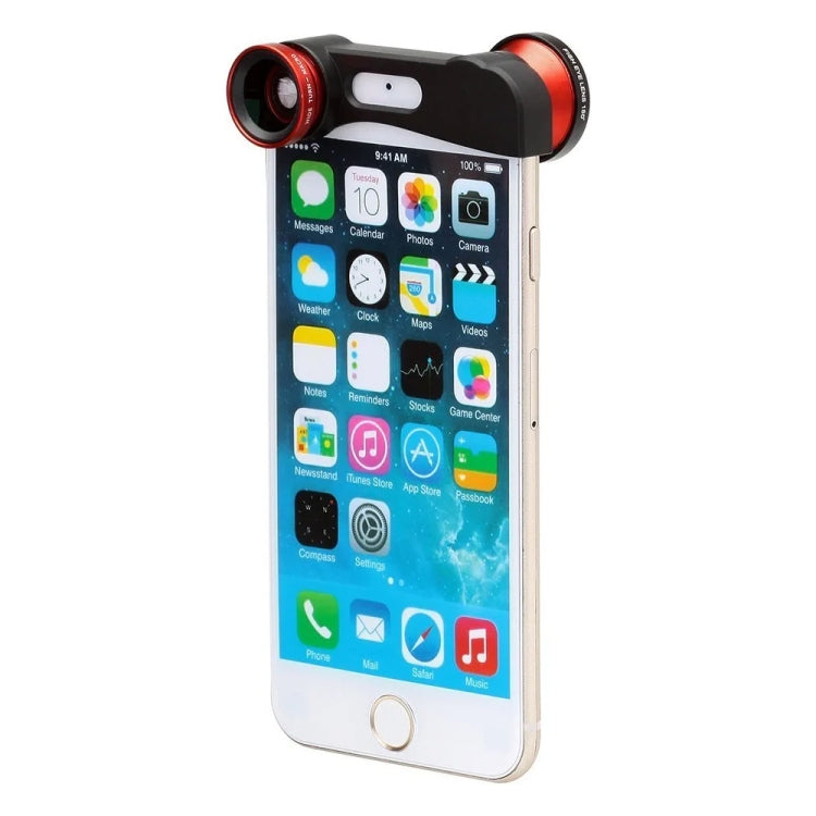 Detachable Wide and Macro Lens + 180 Degree Fish Eye Wide Angle Lens, for iPhone 5 - Combination Lens by buy2fix | Online Shopping UK | buy2fix