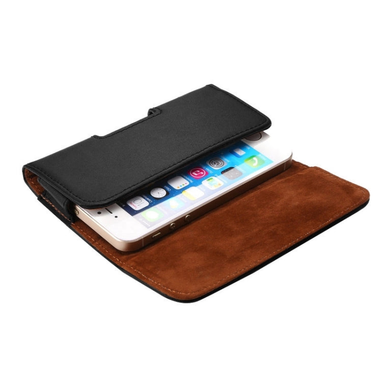 Crazy Horse Texture Vertical Flip Genuine Leather Case / Waist Bag with Back Splint for iPhone 4S / 5 / 5S / 5C(Black) - More iPhone Cases by buy2fix | Online Shopping UK | buy2fix
